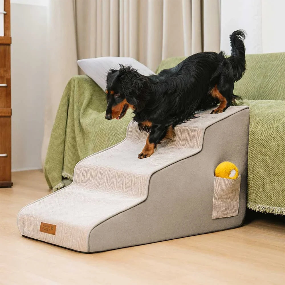 Chenille Hondentrap voor Bed & Bank – Extra Breed