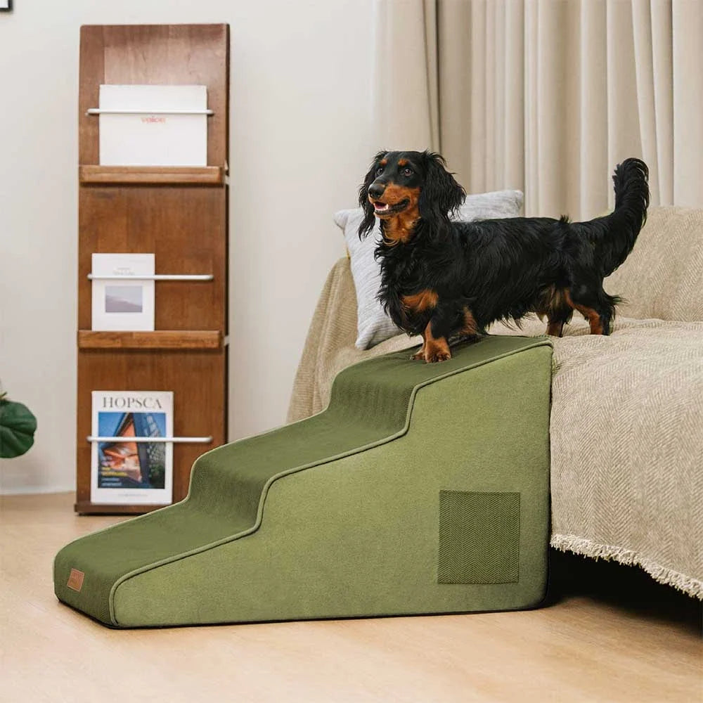 Chenille Hondentrap voor Bed & Bank – Extra Breed