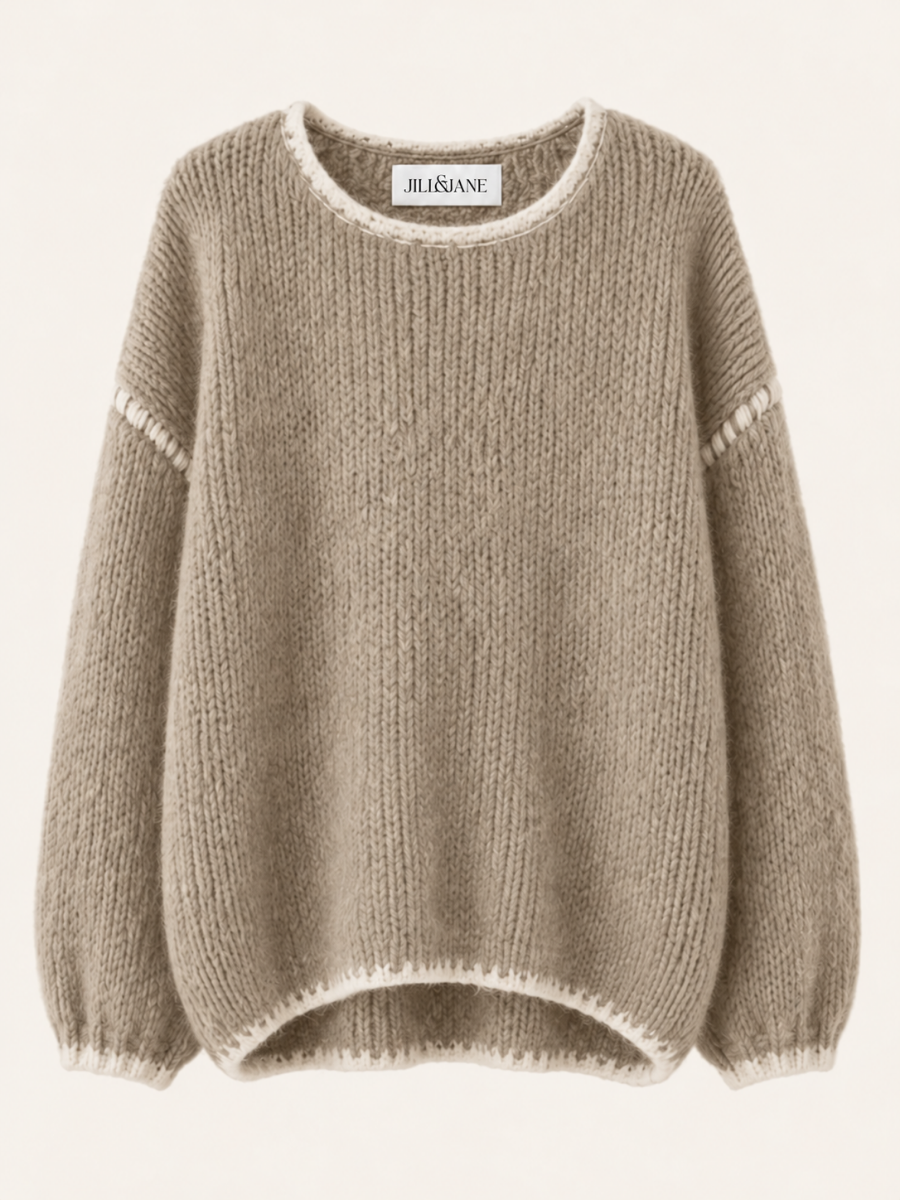 Contrast Trim Knit Sweater
