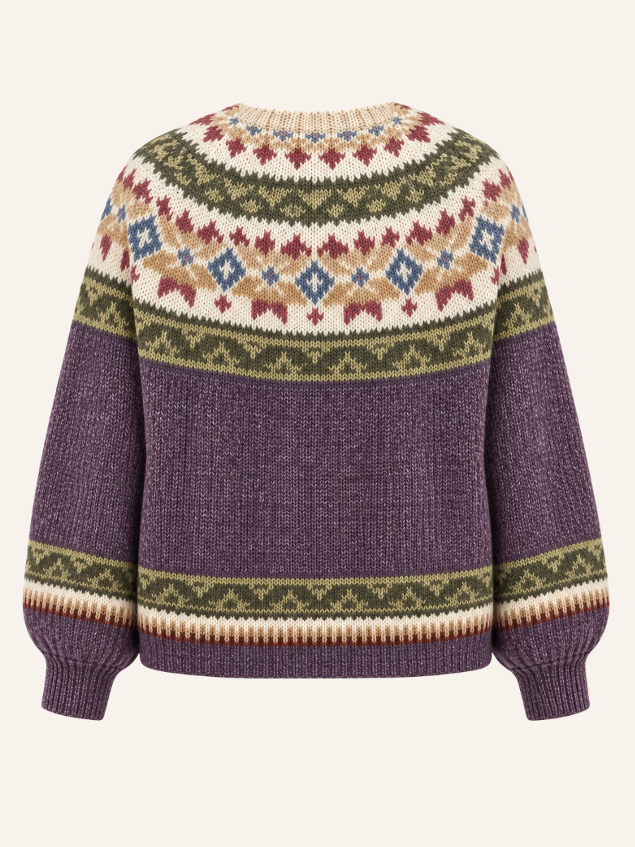 Fair Isle V-Neck Knit Vest