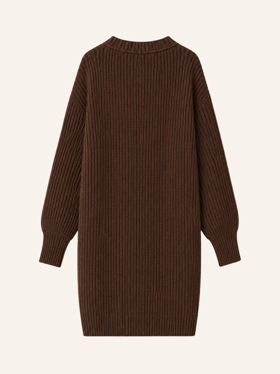 Button Front Knit Jurk