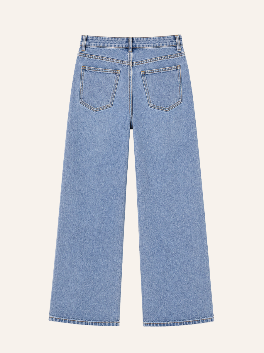 High-Waisted Wide-Leg Jeans