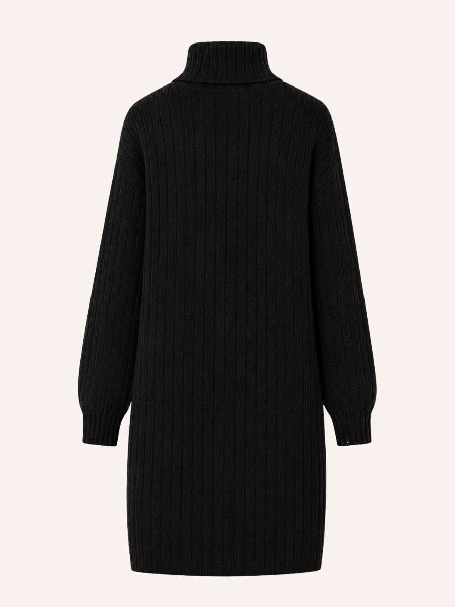 Ribbed Turtleneck Sweater Jurk