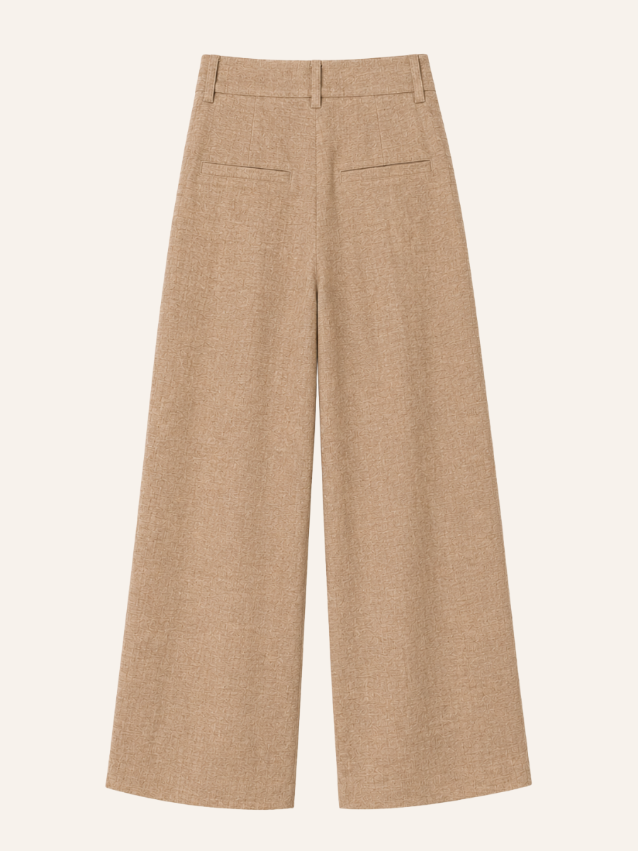 Button-Front Pleated Broek