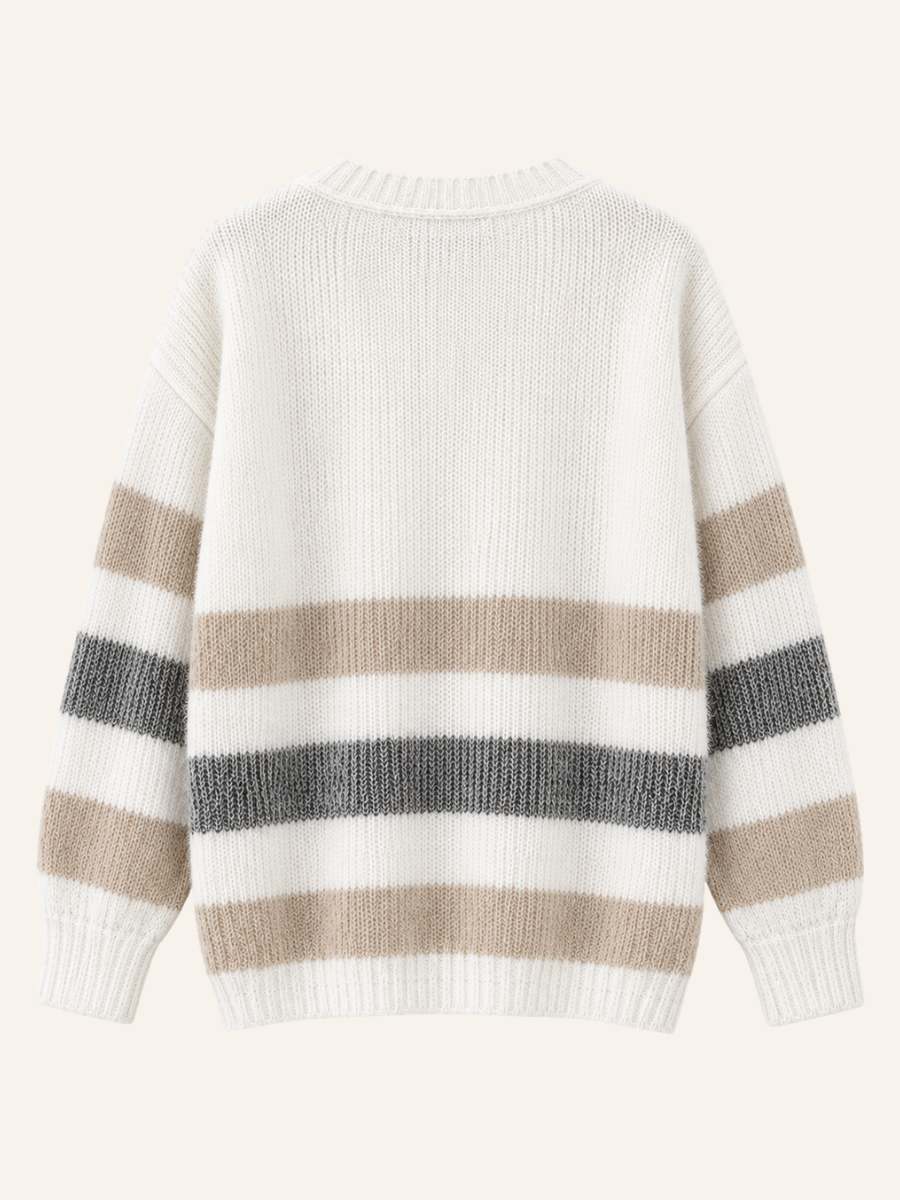 Neutral Stripe Knit Vest