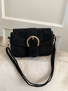 Suede Buckle Schoudertas