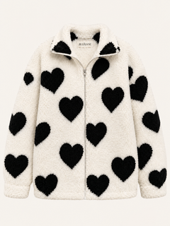 Heart Teddy Zip Donsjas