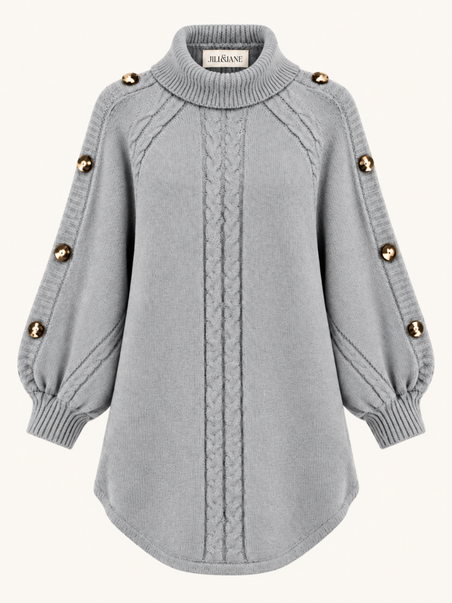 Cable Knit Poncho Sweater