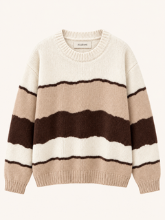 Neutral Stripe Knit Sweater