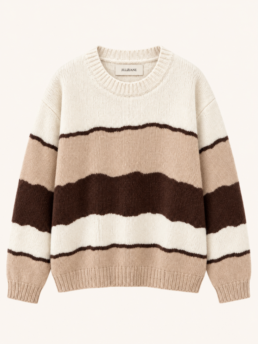 Neutral Stripe Knit Sweater