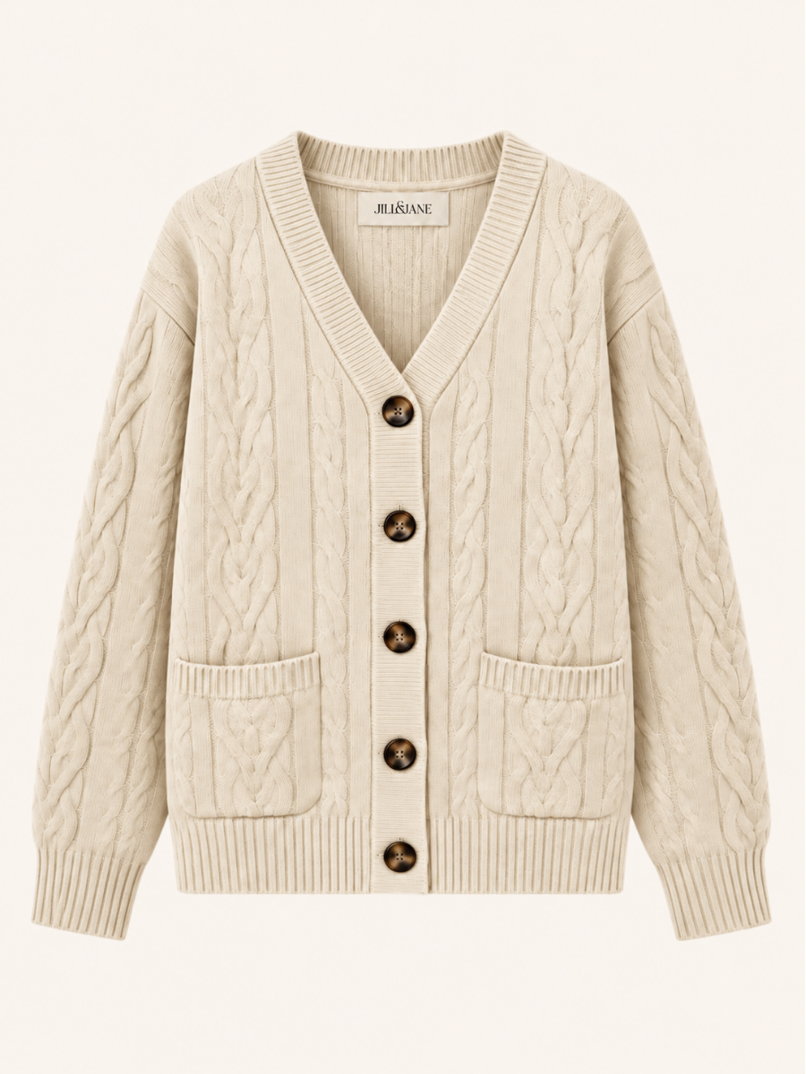 Cable Knit Pocket Vest