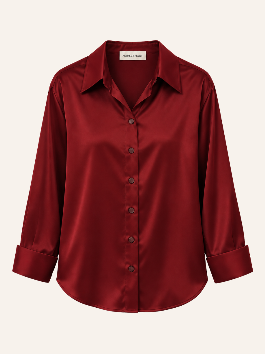Collared Button-Up Blouse