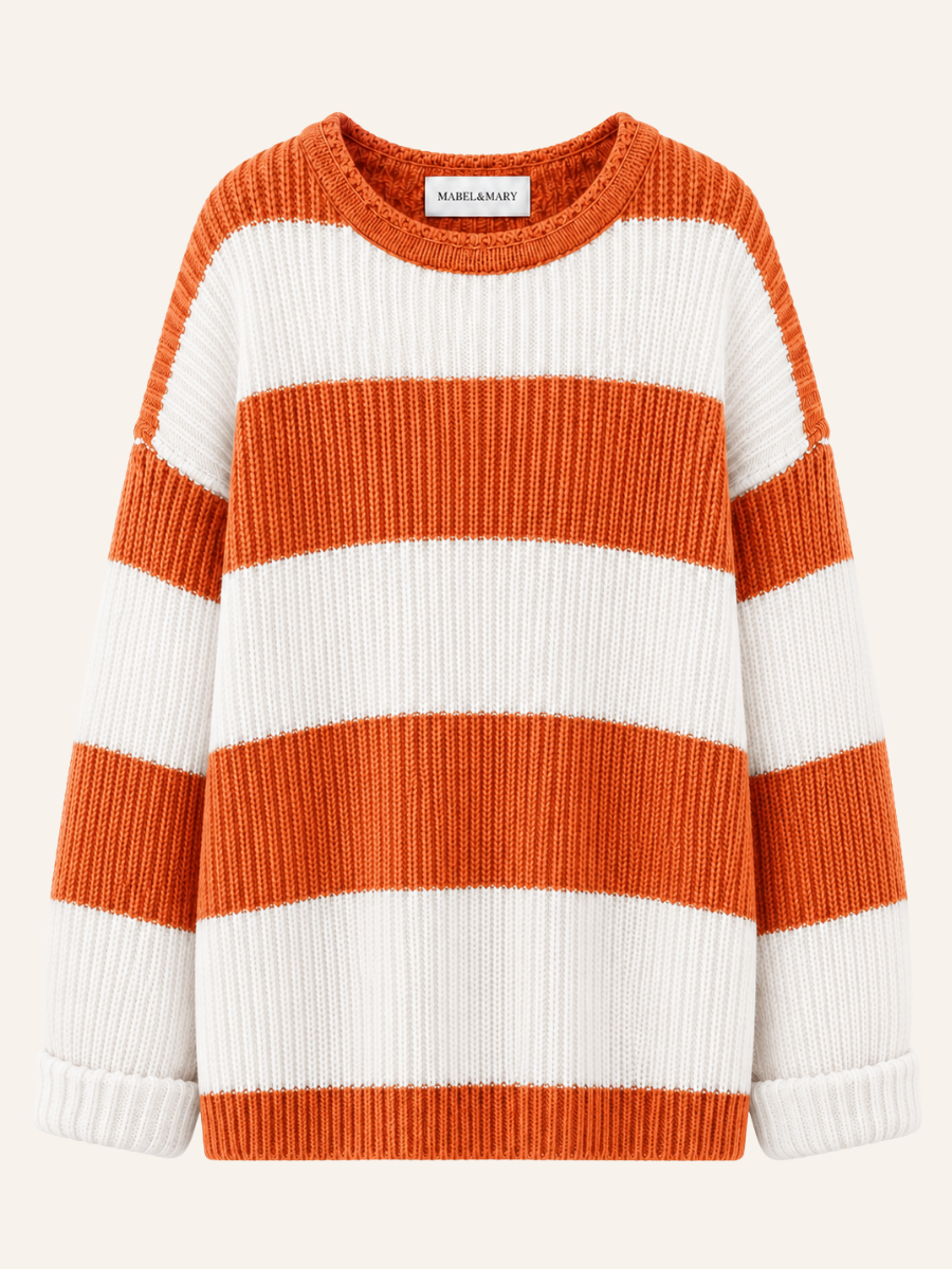 Wide Stripe Knit Sweater