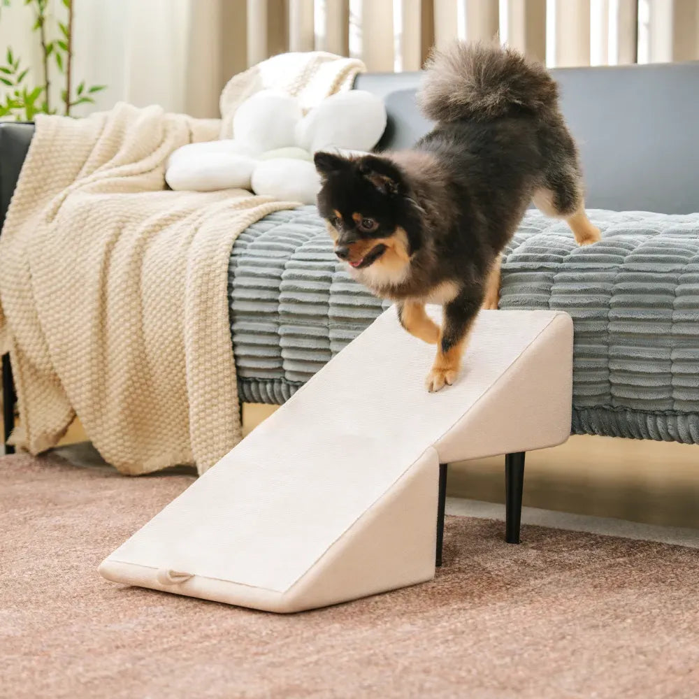 2-in-1 Houten Hondentrap & Loopplank voor Bed