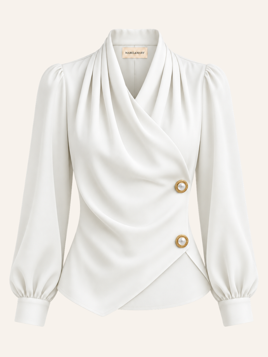 Adeline Draped Wrap Blouse