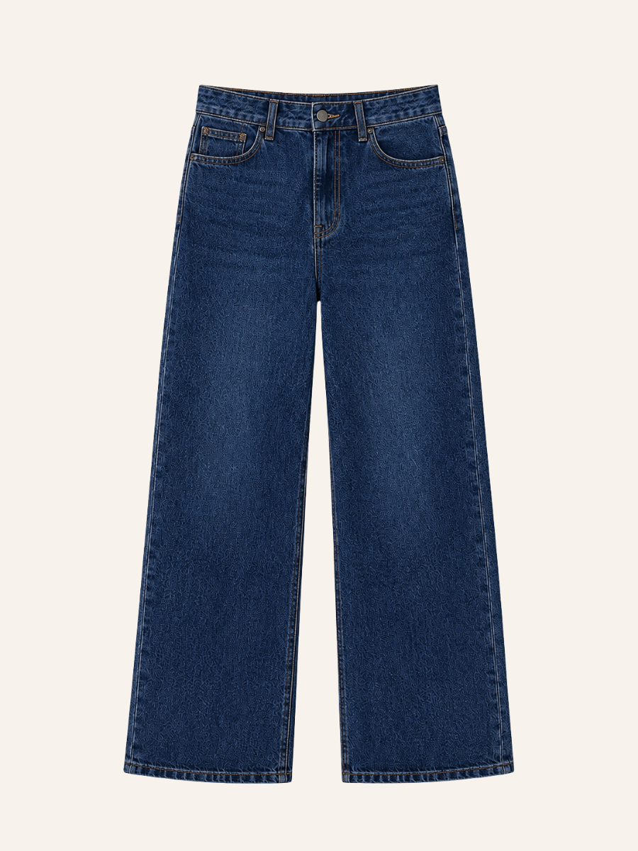 High-Waisted Wide-Leg Jeans