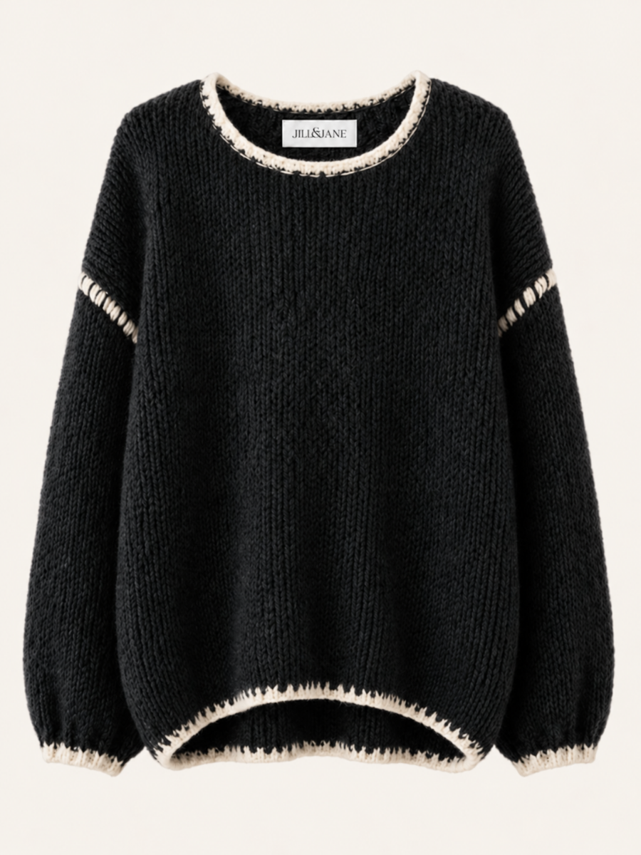 Contrast Trim Knit Sweater
