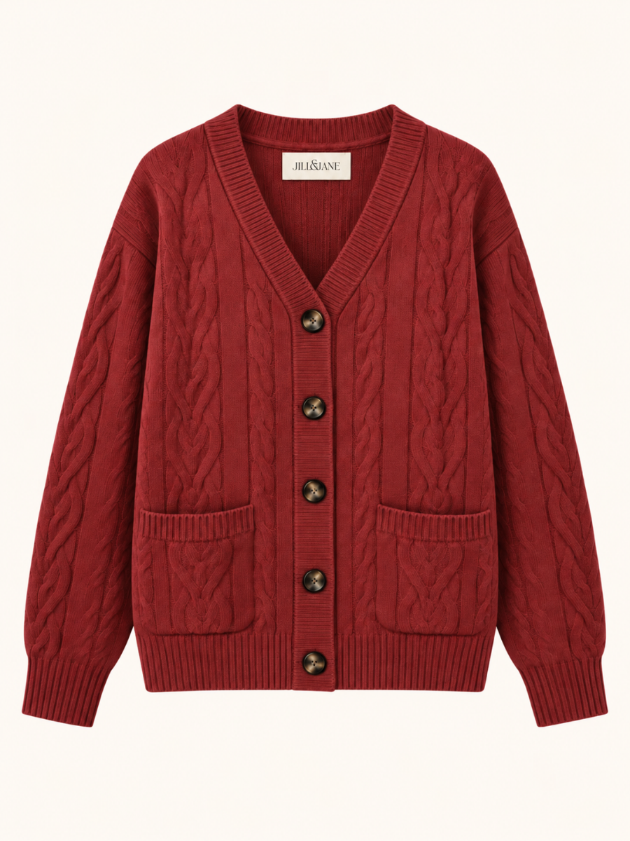 Cable Knit Pocket Vest