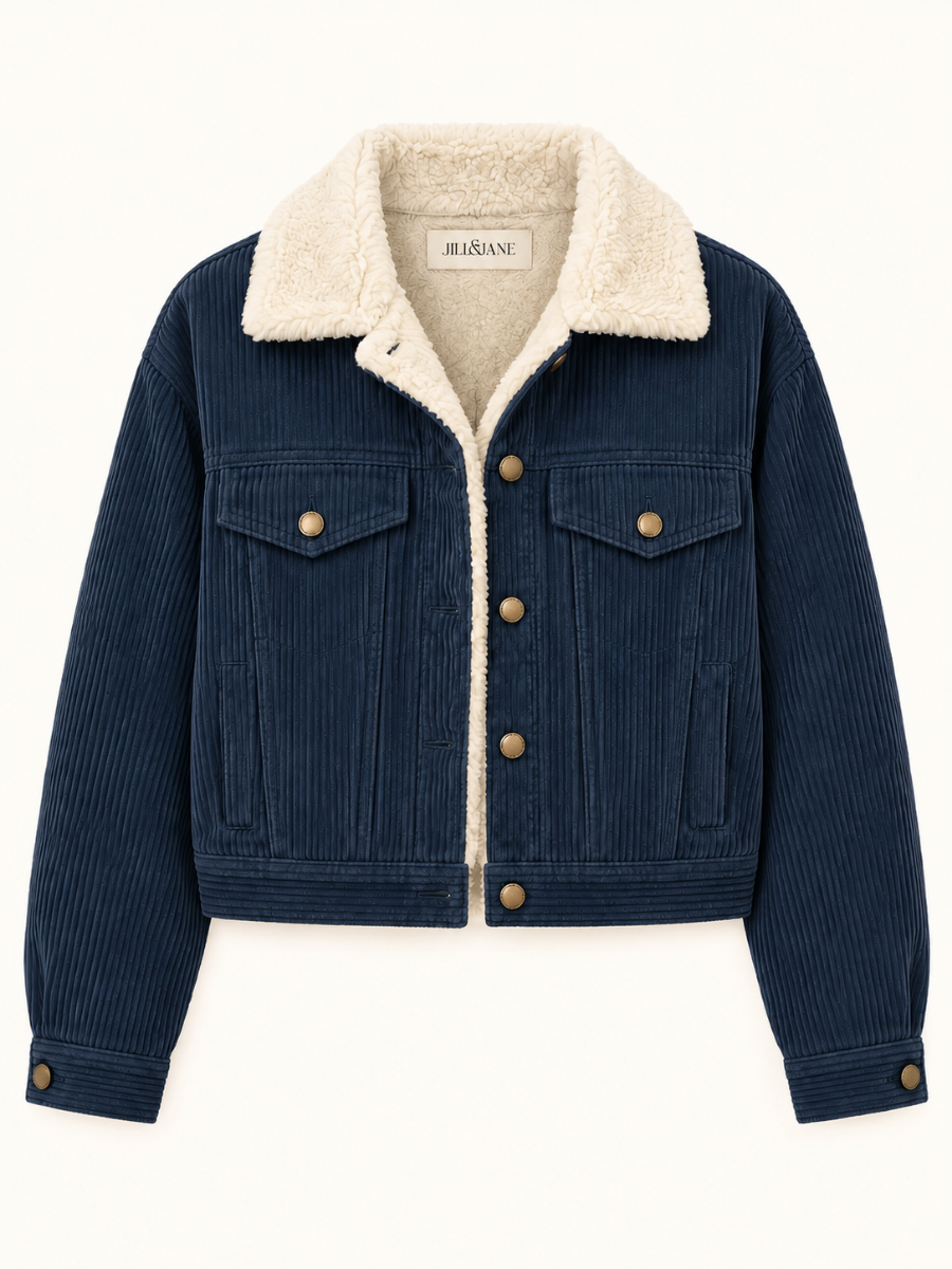 Sherpa-Lined Corduroy Jas