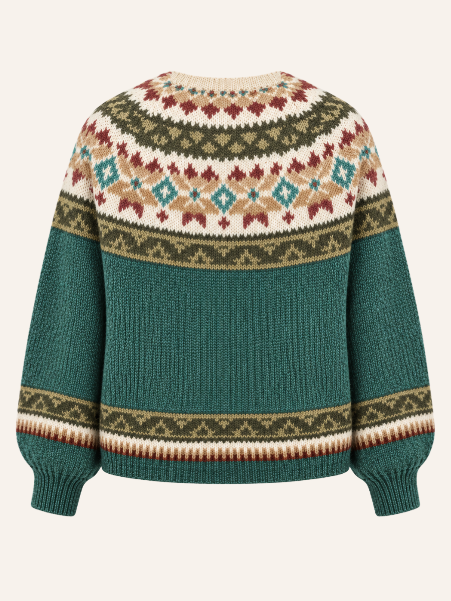 Fair Isle V-Neck Knit Vest
