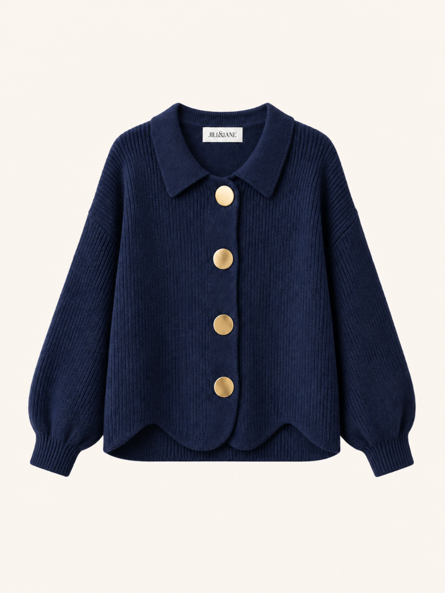 Gold Button Collared Vest