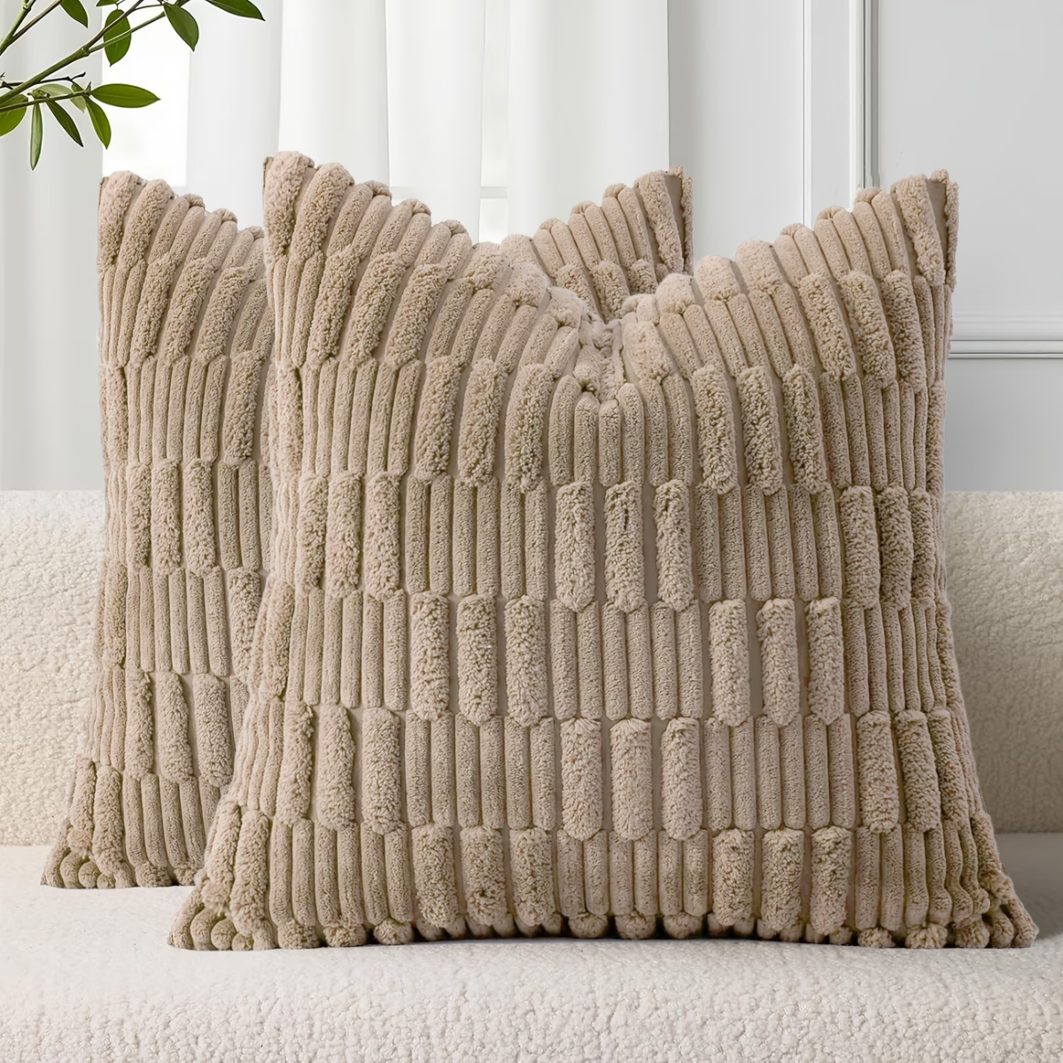 Striped Front Knit Bankkussen
