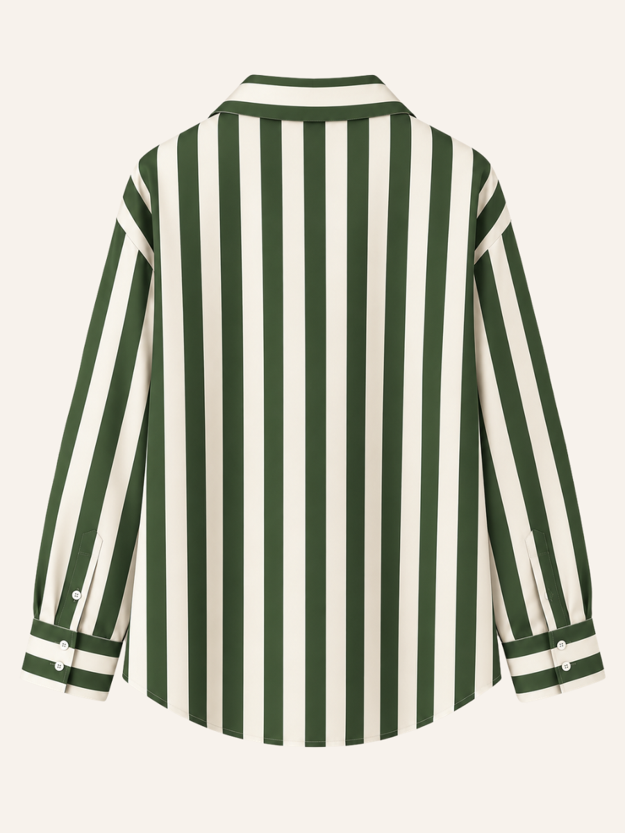 Striped Button-Up Blouse