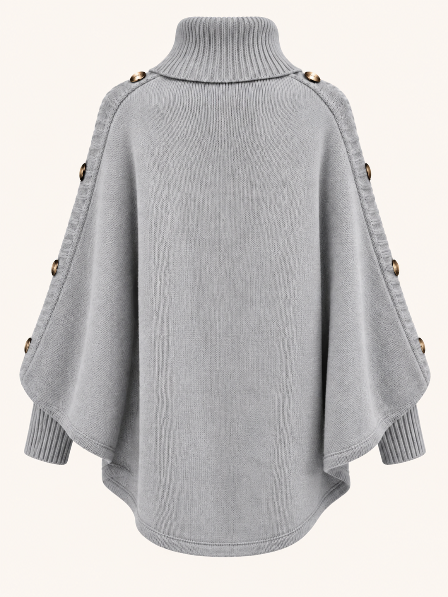 Cable Knit Poncho Sweater