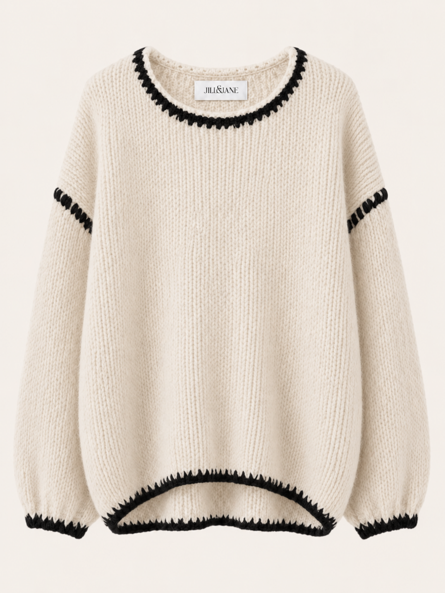 Contrast Trim Knit Sweater