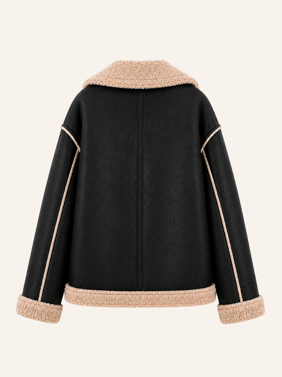 Shearling-Trim Buckle Jacket
