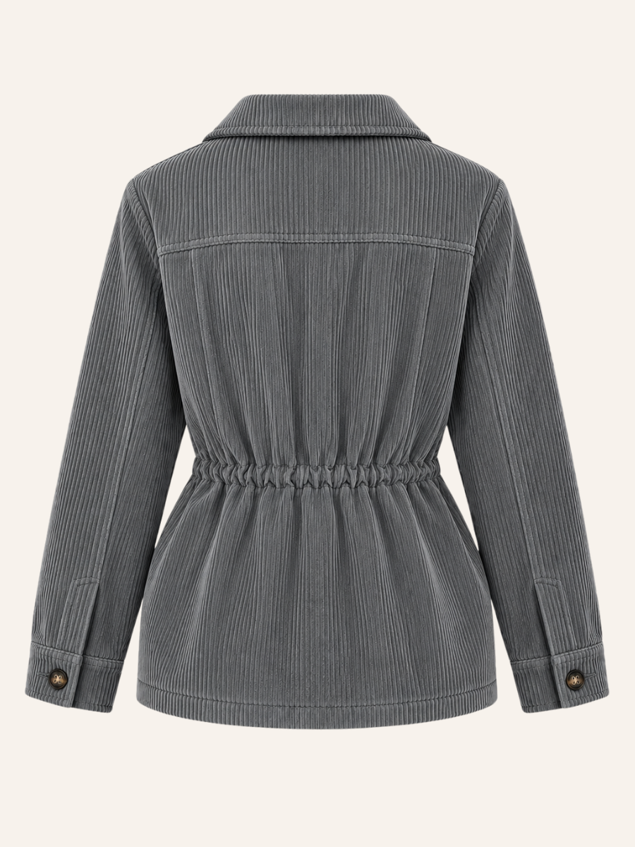 Drawstring-Waist Corduroy Jacket