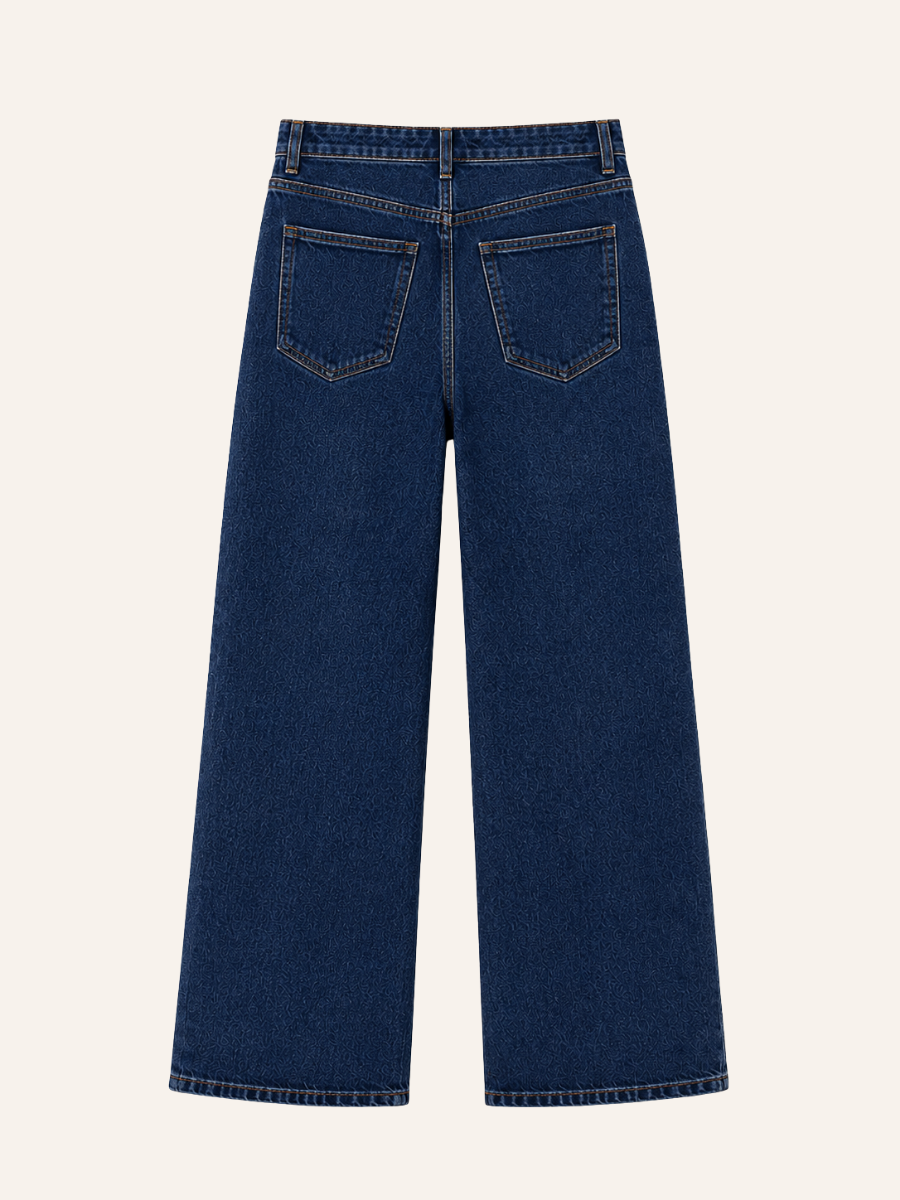 High-Waisted Wide-Leg Jeans