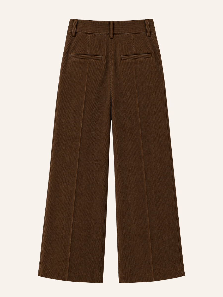 Ribbed Wide-Leg Jeans