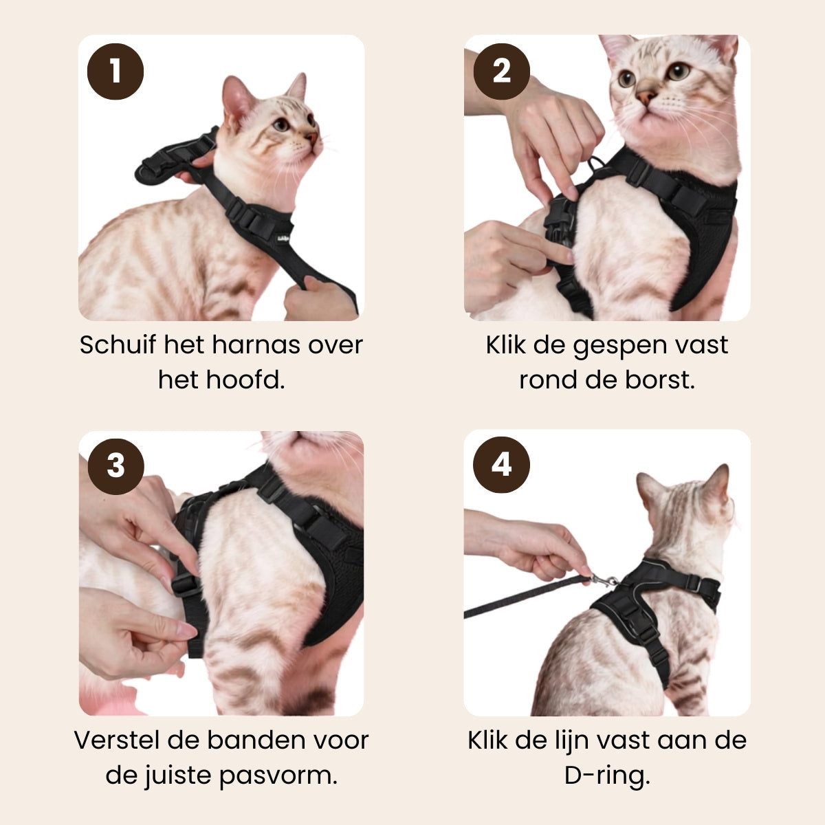 Explorer Air - Ademend en Verstelbaar Kattenharnas met Looplijn