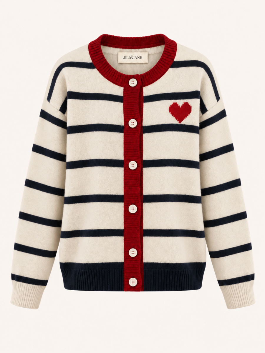 Mabel Striped Heart Vest