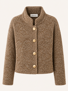 Textured Gold Button Overshirt