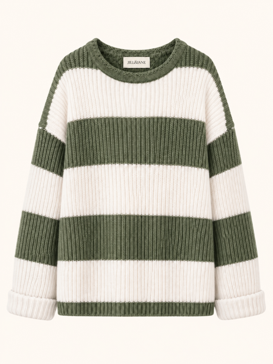 Wide Stripe Knit Sweater