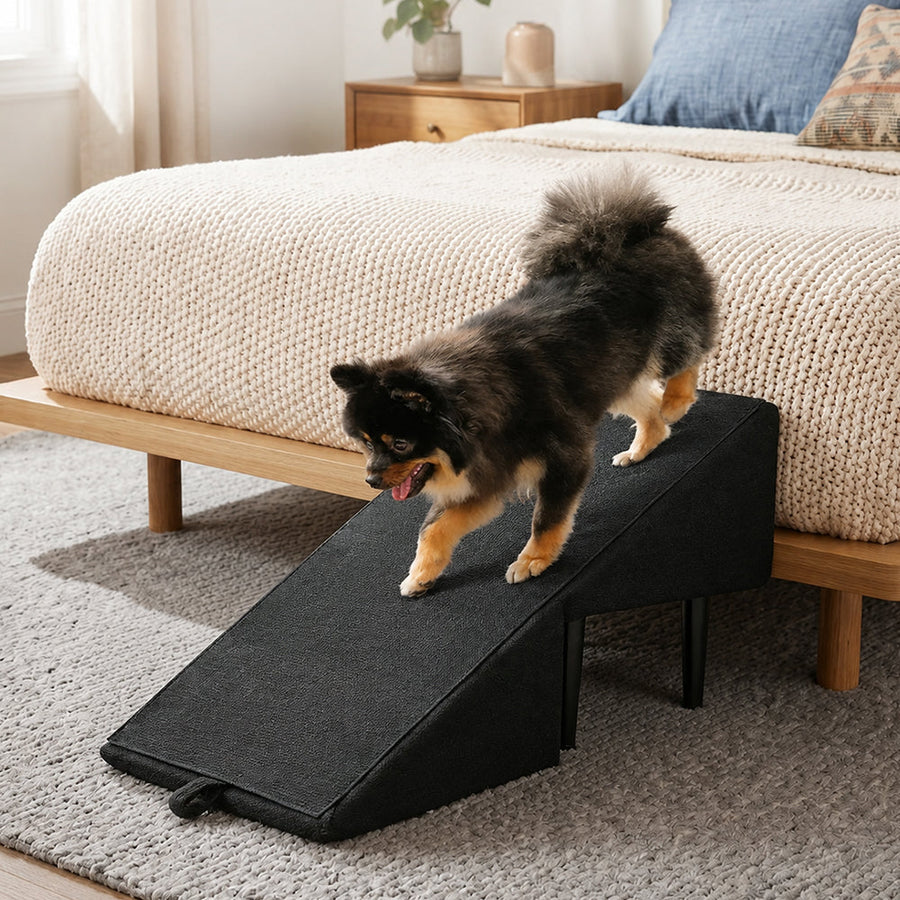 2-in-1 Houten Hondentrap & Loopplank voor Bed