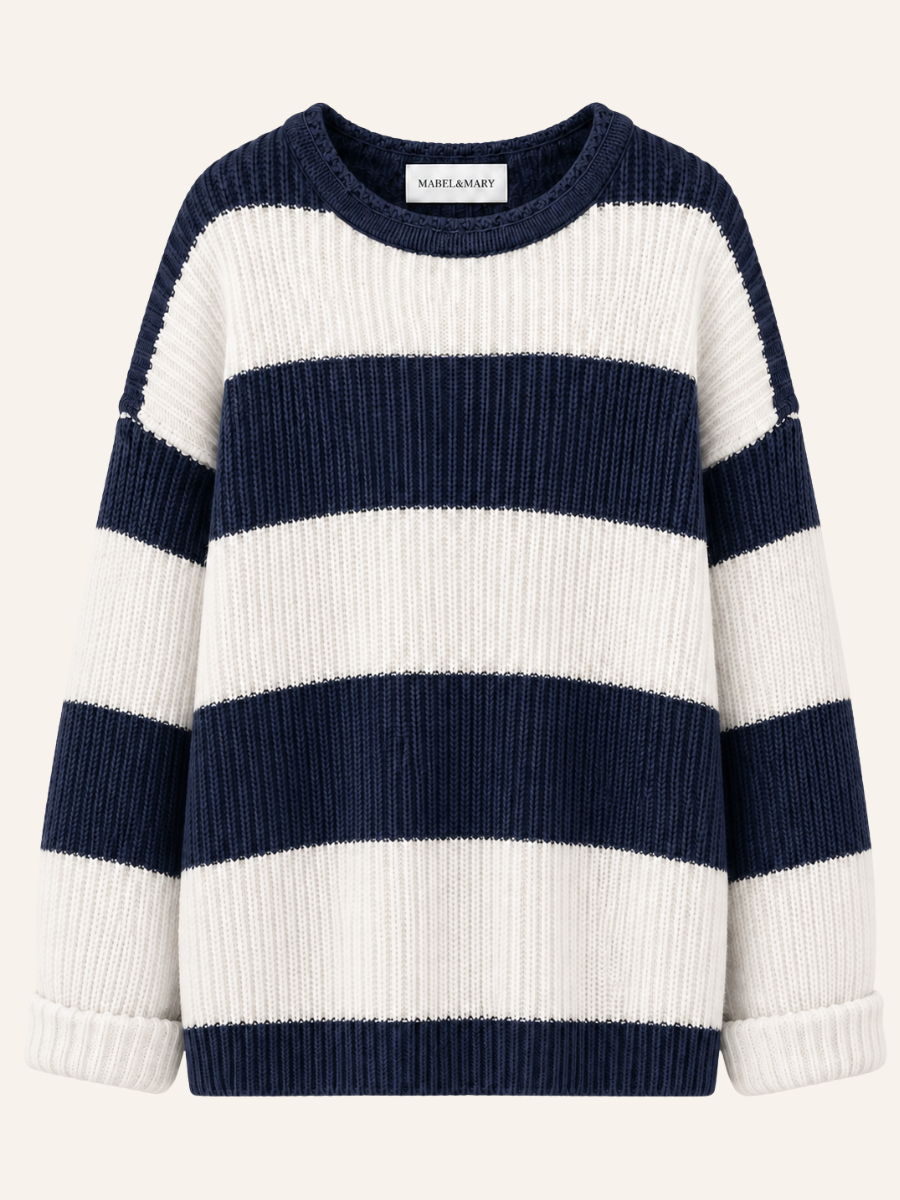 Wide Stripe Knit Sweater
