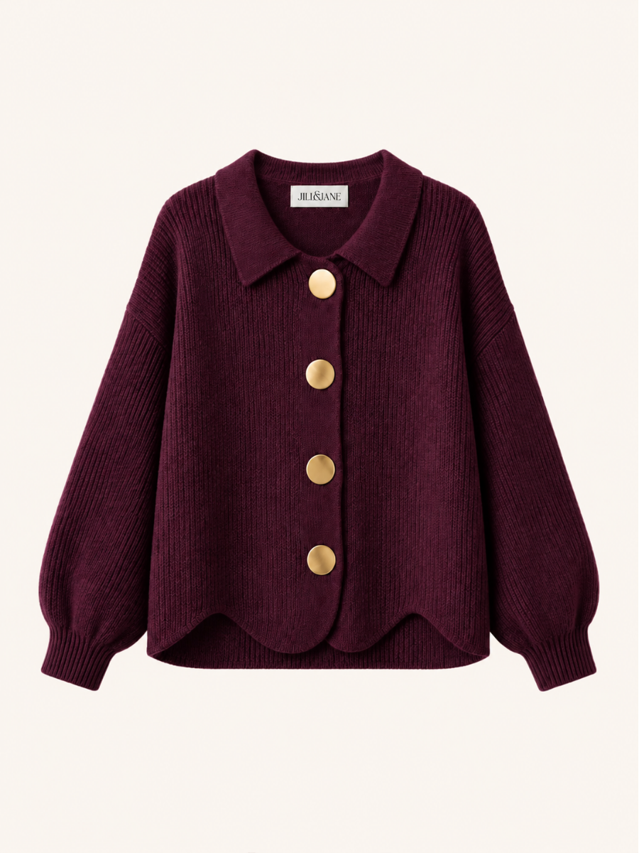 Gold Button Collared Vest