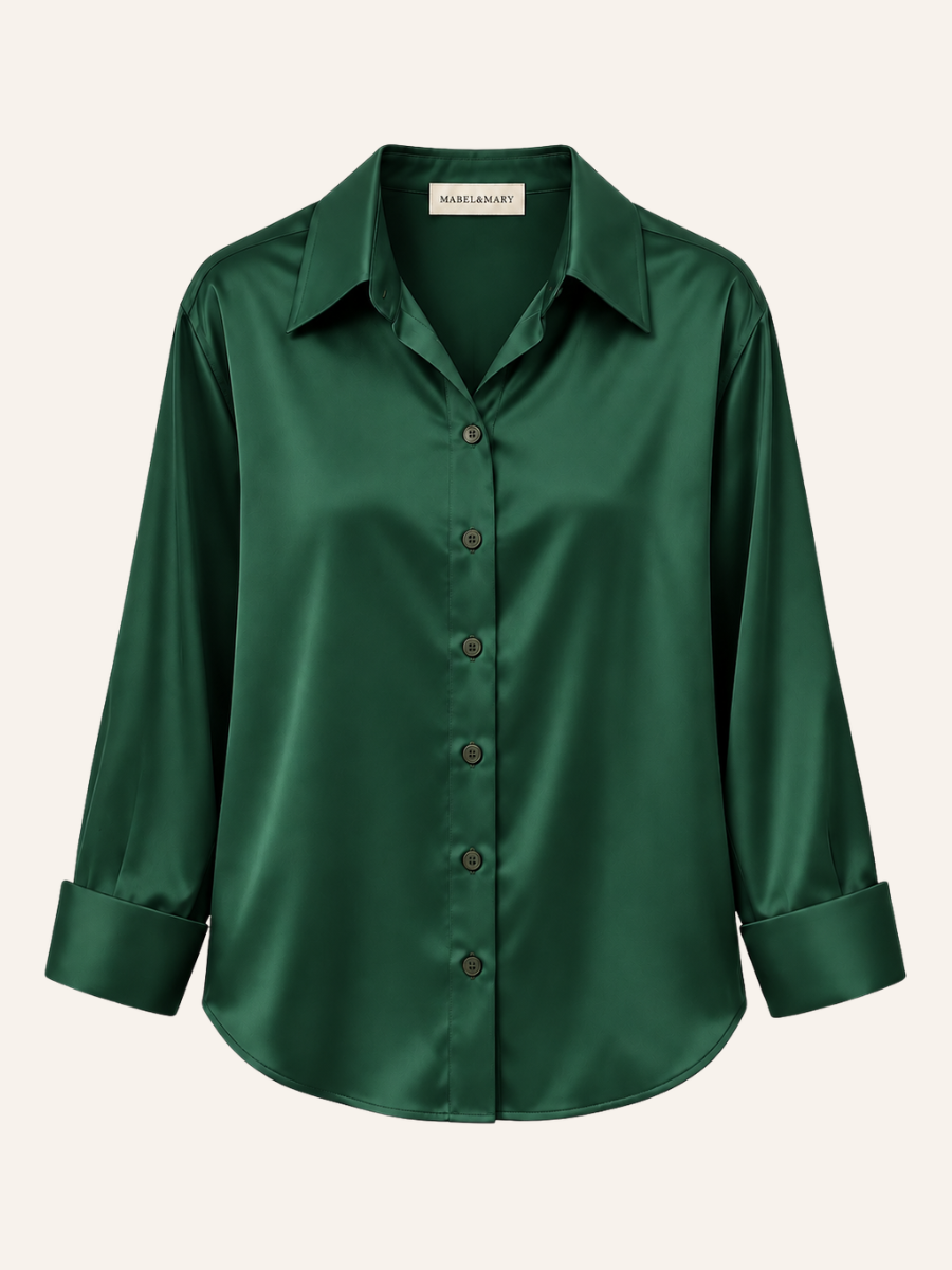 Collared Button-Up Blouse