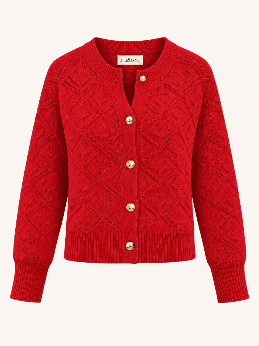 Elara Diamond Knit Vest