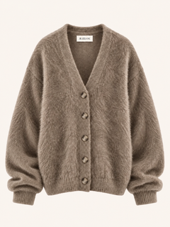 Fuzzy V-Neck Button Vest