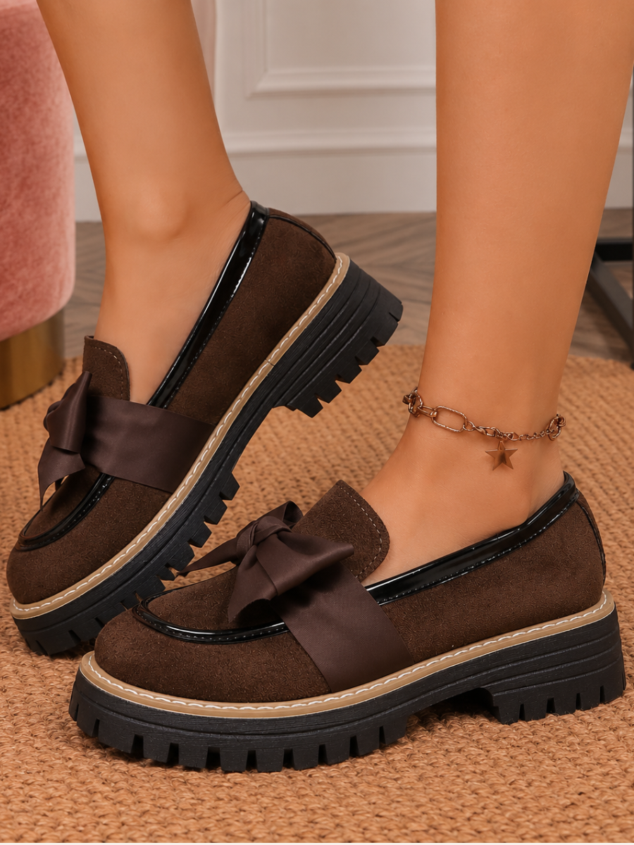 Bow-Detail Chunky Loafers