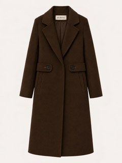 Button-Tab Tailored Coat