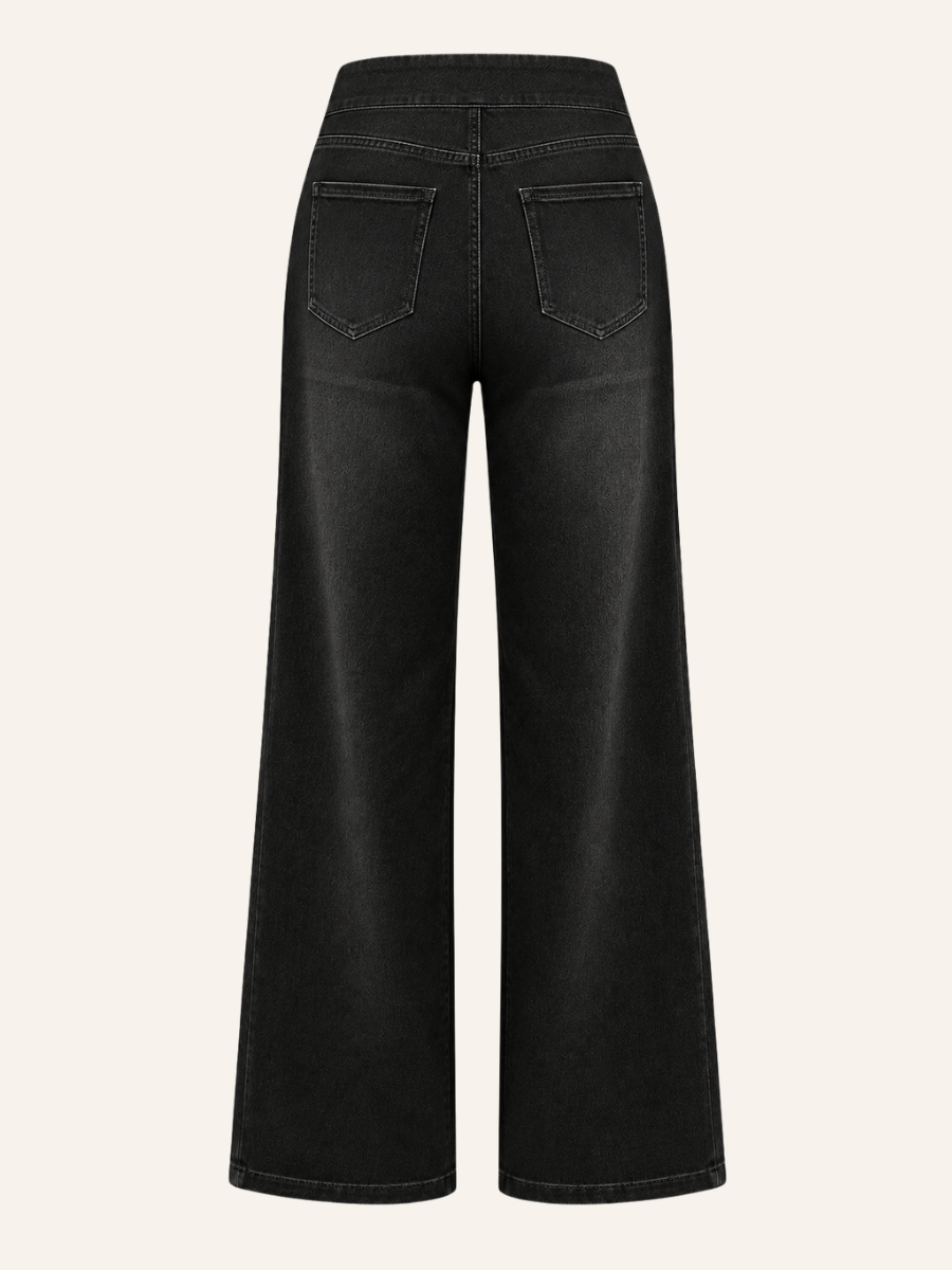 Side-Button Stretch Jeans