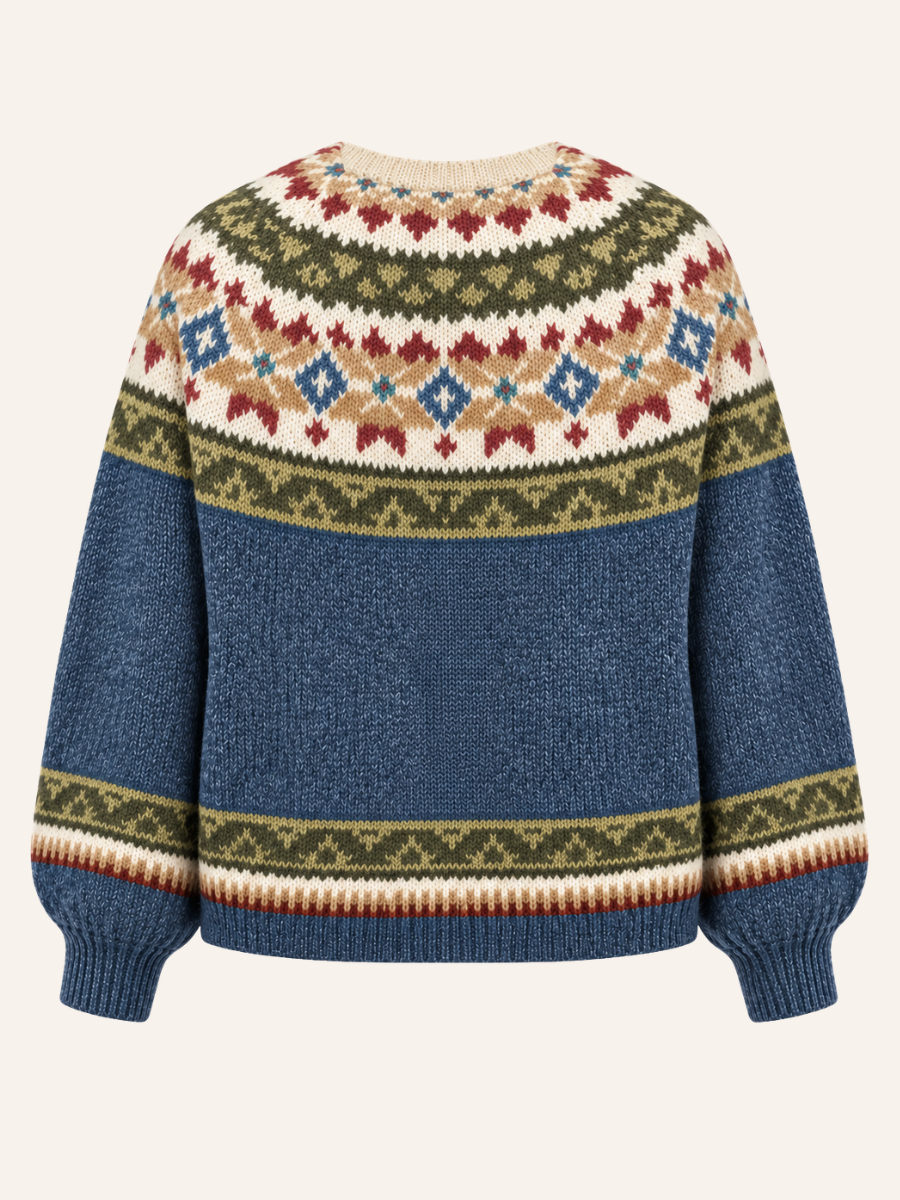 Fair Isle V-Neck Knit Vest