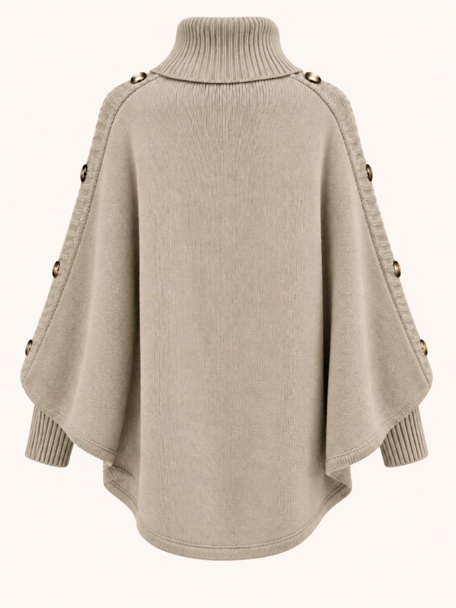 Cable Knit Poncho Sweater