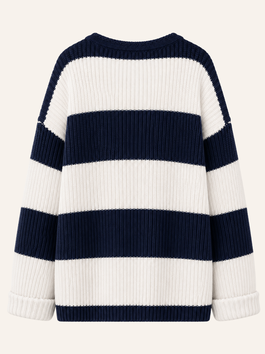 Wide Stripe Knit Sweater