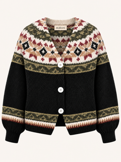Fair Isle V-Neck Knit Vest